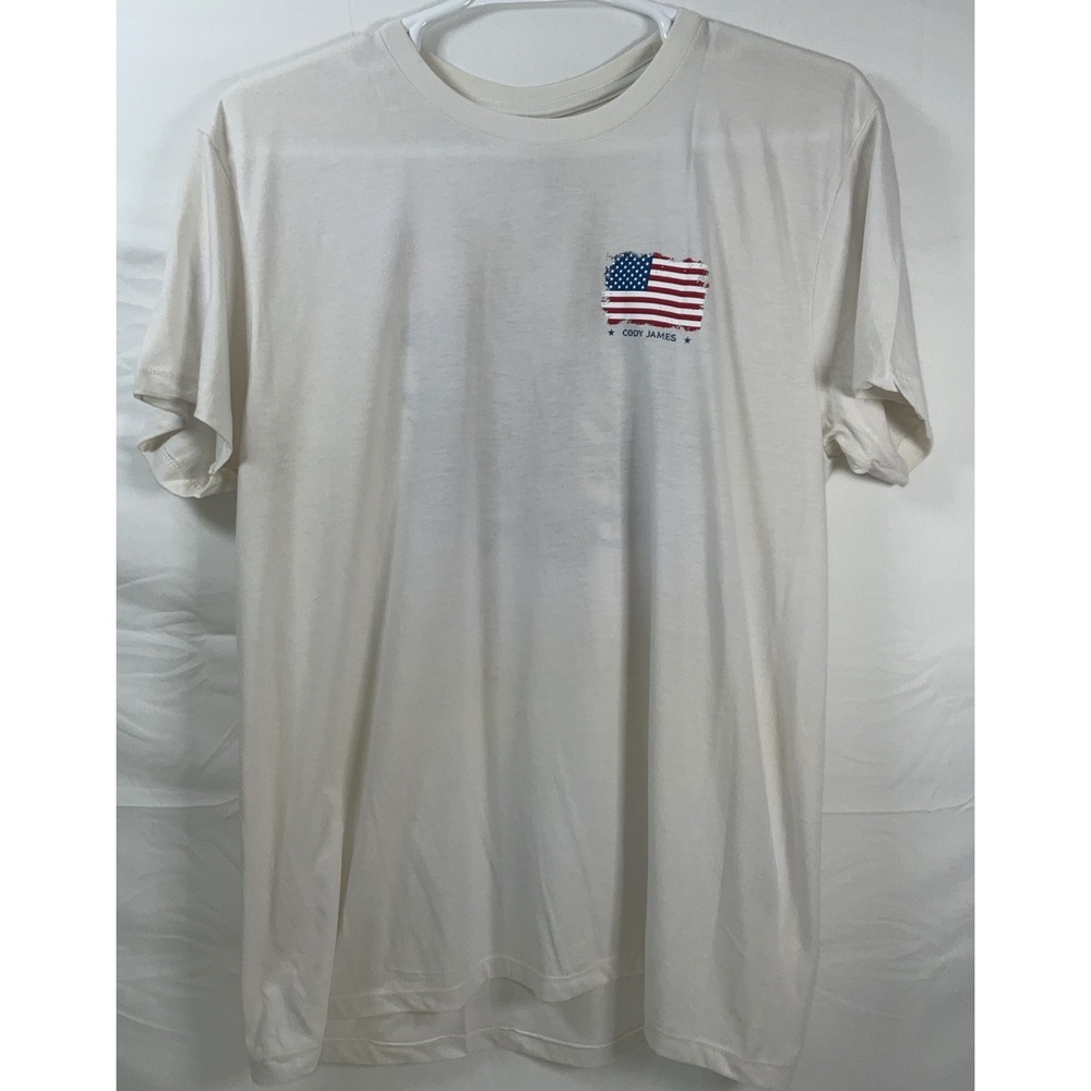 NWT Men's Cody‎ James Liberty & Justice For All Patriotic Flag T-Shirt Tan Large